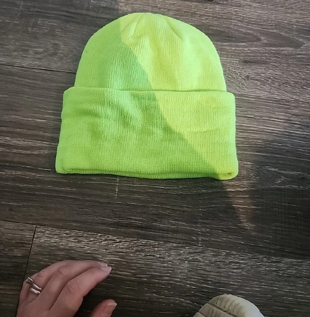The North Face Big Box Beanie  Safety Green - One Size Fits All